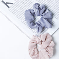 Pastel Scrunchie Set Accessories Gray/Mauve One Size -2020AVE