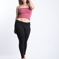 Curve Simple Stretch Leggings Plus Size Bottoms -2020AVE