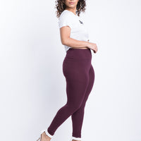 Curve Simple Stretch Leggings Plus Size Bottoms -2020AVE