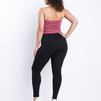 Curve Simple Stretch Leggings Plus Size Bottoms -2020AVE