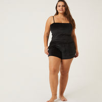 Curve Velvet Pajama Matching Set Plus Size Matching Sets -2020AVE