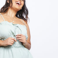 Curve Amber Smocked Tank Plus Size Tops -2020AVE