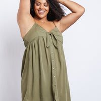 Curve Aria Sundress Plus Size Dresses Olive 1XL -2020AVE