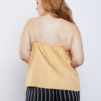 Curve Avery Ruffled Tank Plus Size Tops -2020AVE