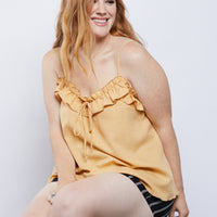 Curve Avery Ruffled Tank Plus Size Tops Mango 1XL -2020AVE