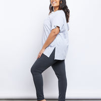 Curve Basic Pocket Tee Plus Size Tops -2020AVE