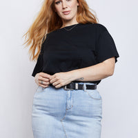 Curve Basic Pocket Tee Plus Size Tops -2020AVE