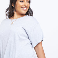 Curve Basic Pocket Tee Plus Size Tops -2020AVE