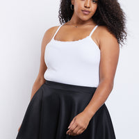 Curve Basic Skater Skirt Plus Size Bottoms -2020AVE