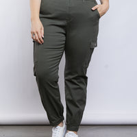 Curve Belted Cargo Pants Plus Size Bottoms -2020AVE