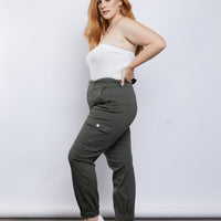 Curve Belted Cargo Pants Plus Size Bottoms -2020AVE