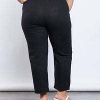 Curve Cambrie Paper Bag Pants Plus Size Bottoms -2020AVE