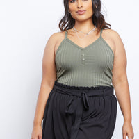 Curve Charlotte Tie Shorts Plus Size Bottoms Black 1XL -2020AVE