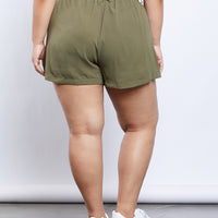 Curve Charlotte Tie Shorts Plus Size Bottoms -2020AVE