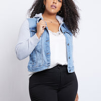 Curve City Girl Denim Jacket Plus Size Outerwear -2020AVE