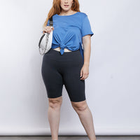 Curve Comfort Bike Shorts Plus Size Bottoms Charcoal 2XL -2020AVE
