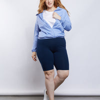 Curve Comfort Bike Shorts Plus Size Bottoms Navy 1XL -2020AVE