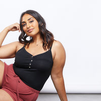 Curve Comfy Waffle Knit Shorts Plus Size Bottoms -2020AVE