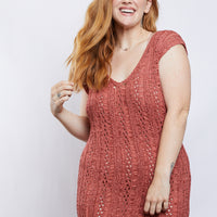 Curve Crochet Dreams Dress Plus Size Dresses -2020AVE