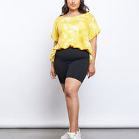 Curve Daily Ribbed Bike Shorts Plus Size Bottoms -2020AVE