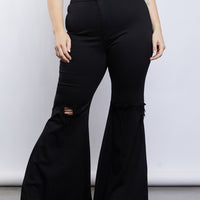 Curve Super Flared Jeans Plus Size Bottoms -2020AVE
