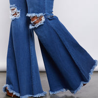 Curve Super Flared Jeans Plus Size Bottoms -2020AVE