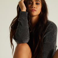 Curve Daydreamer Chenille V Neck Sweater Plus Size Tops -2020AVE