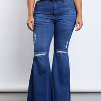 Curve Donna Flare Jeans Plus Size Bottoms -2020AVE