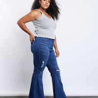 Curve Donna Flare Jeans Plus Size Bottoms -2020AVE