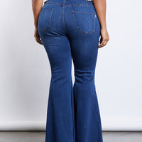 Curve Donna Flare Jeans Plus Size Bottoms -2020AVE