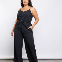 Curve Easy Breezy Jumpsuit Plus Size Rompers + Jumpsuits Black 1XL -2020AVE