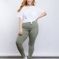 Curve Easy Does It Leggings Plus Size Bottoms -2020AVE