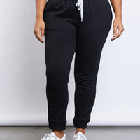 Curve Easygoing Joggers Plus Size Bottoms -2020AVE