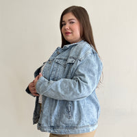 Plus Size Essential Denim Jacket Plus Size Outerwear -2020AVE
