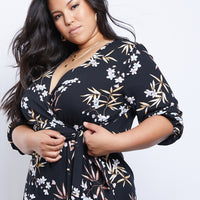 Curve Floral Dreams Wrap Dress Plus Size Dresses -2020AVE