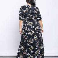Curve Floral Dreams Wrap Dress Plus Size Dresses -2020AVE