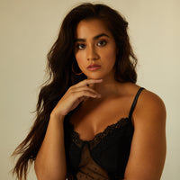 Curve Sheer Lace Bodysuit Plus Size Intimates -2020AVE