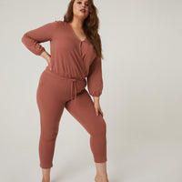 Curve Matching Lounge Set Plus Size Matching Sets -2020AVE