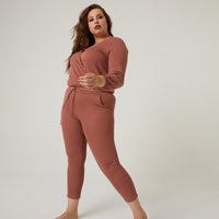 Curve Matching Lounge Set Plus Size Matching Sets -2020AVE