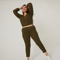 Curve Matching Lounge Set Plus Size Matching Sets -2020AVE