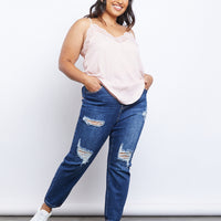 Curve Kai Lace Trim Cami Plus Size Tops -2020AVE