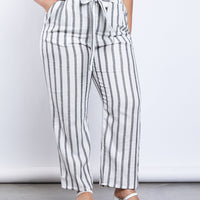 Curve Lacy Paper Bag Pants Plus Size Bottoms -2020AVE