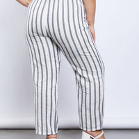 Curve Lacy Paper Bag Pants Plus Size Bottoms -2020AVE