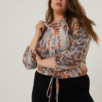 Curve Leopard Lounge Top Plus Size Tops -2020AVE