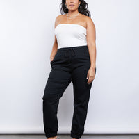 Curve Lounge Around Joggers Plus Size Bottoms -2020AVE
