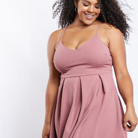 Curve Margo Skater Dress Plus Size Dresses Mauve 1XL -2020AVE