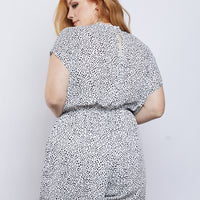 Curve Marina Dotted Romper Plus Size Rompers + Jumpsuits -2020AVE