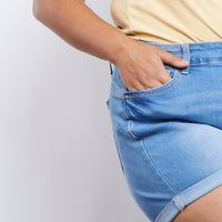 Curve Monday Morning Denim Shorts Plus Size Bottoms -2020AVE