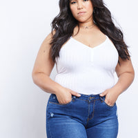 Curve Nikki Denim Shorts Plus Size Bottoms -2020AVE