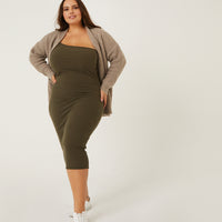 Curve One Shoulder Tank Dress Plus Size Dresses -2020AVE